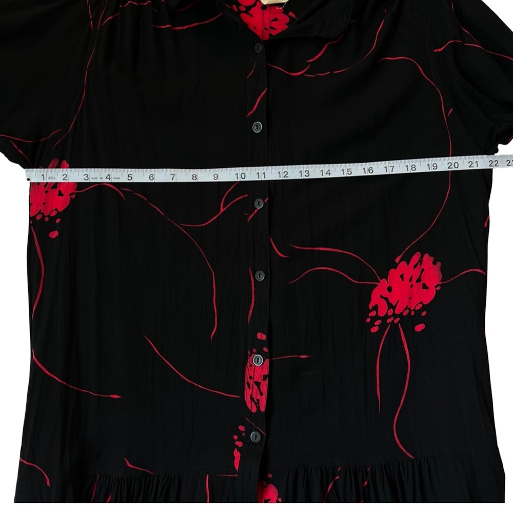 Chez California by Tandy vintage 80s floral shirt dress with drop waist - Picture 13 of 14